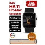 TECHNOMEN HK 11 ProMax Akıllı Saat Çift Kordonlu 2025 Model Nabız Uyku Spor Takibi Şarjı Uzun Yapay Zeka