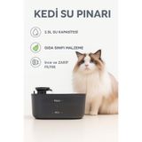 TECHNOMEN Otomatik Kedi Su Pınarı Kedi Su Şelalesi – 2.5L Paslanmaz Çelik, Sessiz Pompa, Filtreli