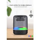 TECHNOMEN Wireless Hoparlör RGB Renkli Işıklı Mini Hoparlör Bluetooth