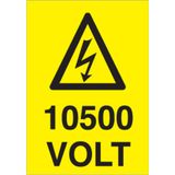 Technopa 10500 Volt Uyarı Levhası