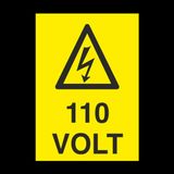 Technopa 110 Volt Uyarı Levhası