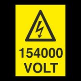 Technopa 154000 Volt 50 x 70 cm Uyarı Levhası