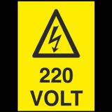 Technopa 220 Volt Uyarı Levhası