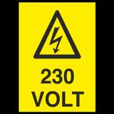 Technopa 230 Volt Uyarı Levhası