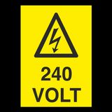 Technopa 240 Volt Uyarı Levhası