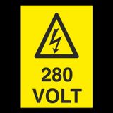 Technopa 280 Volt Uyarı Levhası