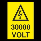 Technopa 30000 Volt Uyarı Levhası
