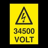 Technopa 34500 Volt 30 x 40 cm Uyarı Levhası