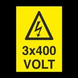 Technopa 3X400 Volt Uyarı Levhası