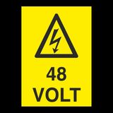 Technopa 48 Volt 60 x 90 cm Uyarı Levhası