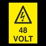 Technopa 48 Volt Uyarı Levhası