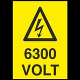 Technopa 6300 Volt Uyarı Levhası