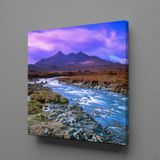Technopa Akarsu Mor Gökyüzü 70x70 cm Kanvas Tablo