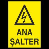 Technopa Ana Şalter 50 x 70 cm Uyarı Levhası