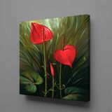 Technopa Antoryum Çiçeği 100x100 cm Kanvas Tablo