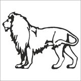 Technopa Aslan 30 cm Folyo Duvar Stickerı