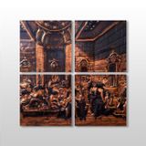 Technopa Bakır Tablo 70x70 cm Kanvas Tablo
