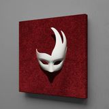 Technopa Beyaz Maske 25x25 cm Kanvas Tablo