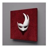 Technopa Beyaz Maske 30x30 cm Kanvas Tablo