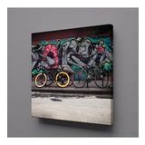 Technopa Bisikletler 130x130 cm Kanvas Tablo