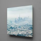 Technopa Buzlu Şehrin Güzelliği 60x60 cm Kare Kanvas Tablo