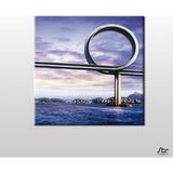 Technopa Daire Yol 140x140 cm Kanvas Tablo