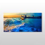 Technopa Dalgalı Deniz 100x50 cm Kanvas Tablo