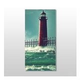 Technopa Deniz Feneri ve Iskele 30x50 cm Kanvas Tablo