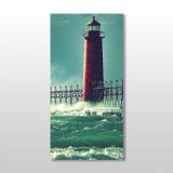 Technopa Deniz Feneri ve Iskele 60x90 cm Kanvas Tablo