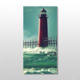 Technopa Deniz Feneri ve Iskele 70x105 cm Kanvas Tablo