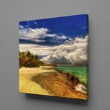 Technopa Deniz Kenarı 70x70 cm Kanvas Tablo