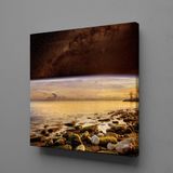 Technopa Denizdeki Taşlar 120x120 cm Kanvas Tablo