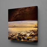 Technopa Denizdeki Taşlar 30x30 cm Kanvas Tablo