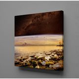 Technopa Denizdeki Taşlar 90x90 cm Kanvas Tablo