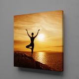 Technopa Doğadaki Meditasyon 80x80 cm Kanvas Tablo