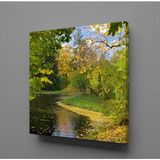 Technopa Dökülen Yapraklar 90x90 cm Kanvas Tablo