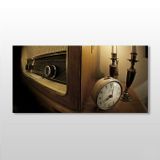Technopa Eski Radyo 140x70 cm Kanvas Tablo