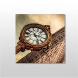 Technopa Gold Saat Kulesi 70x70 cm Kanvas Tablo