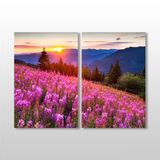 Technopa Gri Çerçeve Akasya Ve Muhteşem Doğa 90x80 cm Kanvas Tablo
