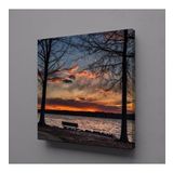 Technopa Gün Batımı Manzarası 110x110 cm Kanvas Tablo