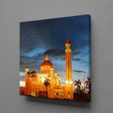 Technopa Işıklı Cami 110x110 cm Kanvas Tablo