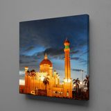 Technopa Işıklı Cami 70x70 cm Kanvas Tablo