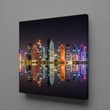 Technopa Işıklı Deniz Yansıması 30x30 cm Kare Kanvas Tablo