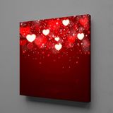 Technopa Işıklı Kalpler 50x50 cm Kanvas Tablo