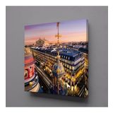 Technopa Işıklı Şehir 120x120 cm Kanvas Tablo