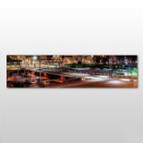 Technopa Işıklı Şehir 210x70 cm Kanvas Tablo