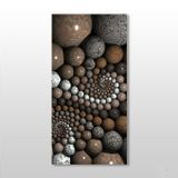 Technopa Kahverengi Gri Taşlar 20x30 cm Kanvas Tablo