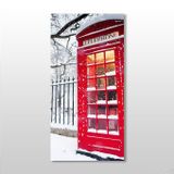 Technopa Kırmızı Telefon Kulübesi 120x180 cm Kanvas Tablo