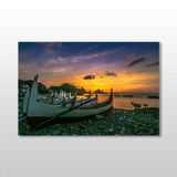 Technopa Kıyı Sandal 45x30 cm Kanvas Tablo
