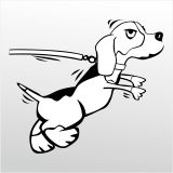 Technopa Kızgın Köpek 20 cm Folyo Duvar Stickerı